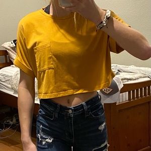 shein yellow crop